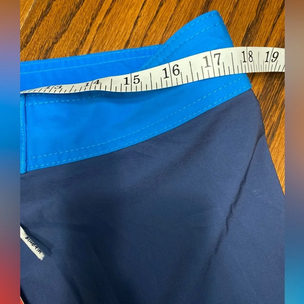 Blue Fin Sailfish 4-Way Board Shorts Pocket Waist Tie USA Blue Men’s 36 NWT